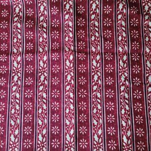 1 YARD Red & White Striped Patterned "NOEL" By Susan Winget For Benartex